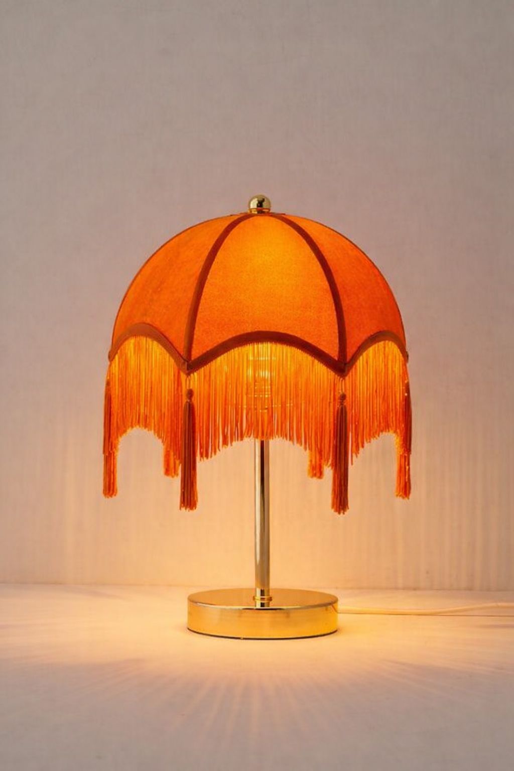 Vintage Velvet Table Lamp