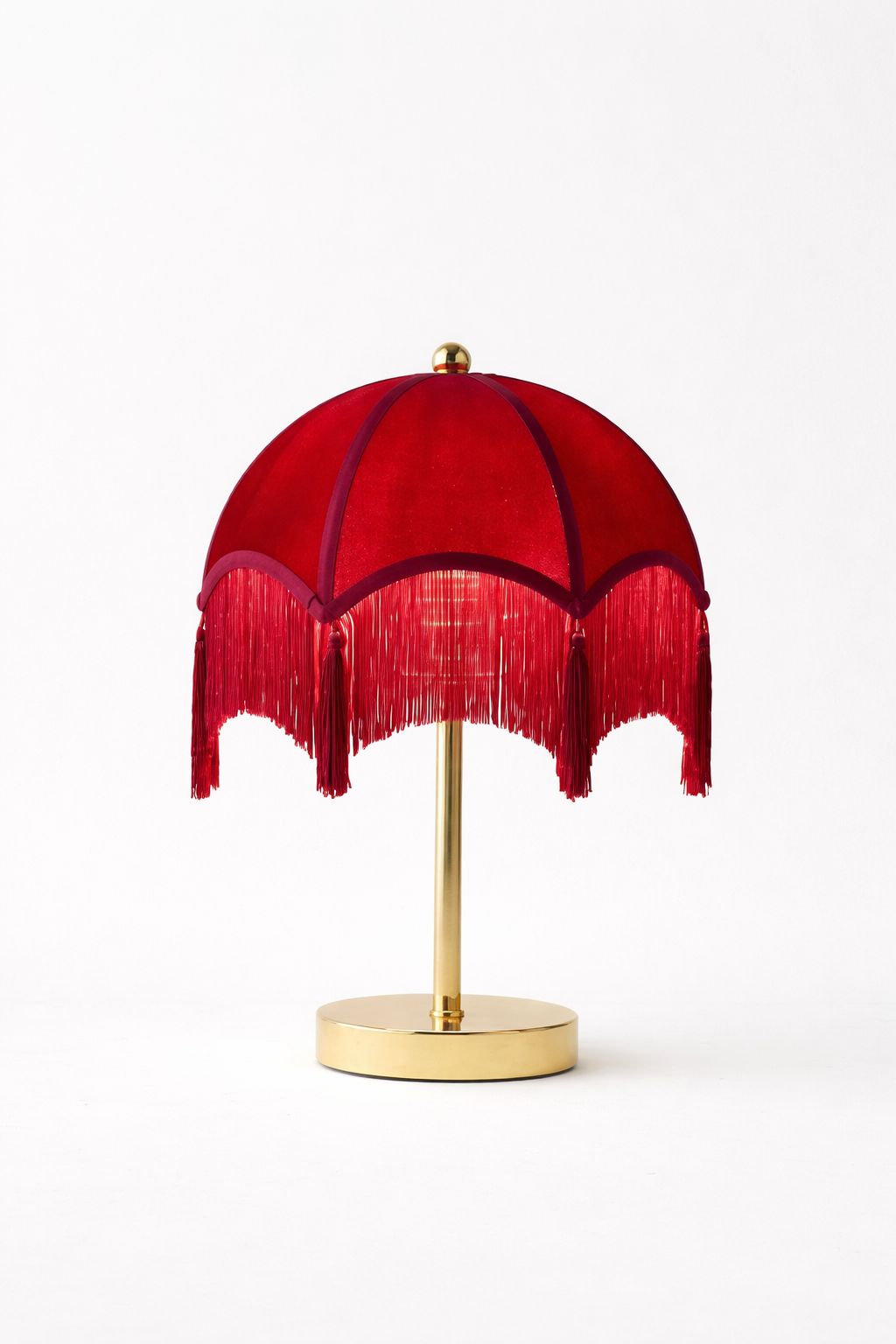 Vintage Velvet Table Lamp